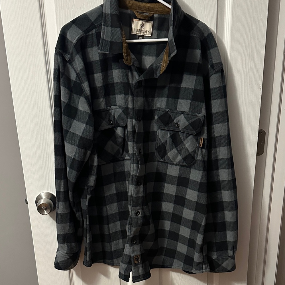 Legendary Whitetails Black and Gray Checkered Shirt